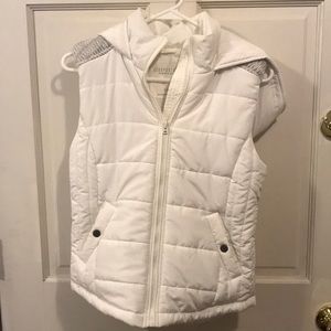White hooded vest!